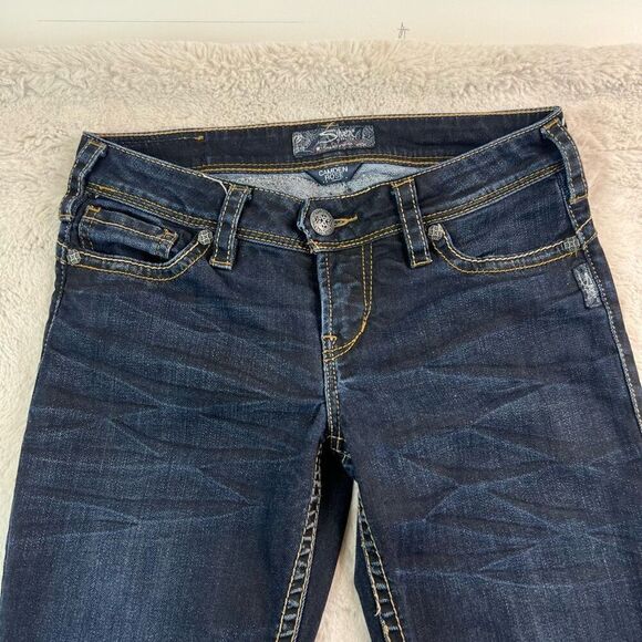 Silver Jeans Camden Rose Womens Size 28x31 Low Rise Dark Wash Denim Skinny - Picture 2 of 11